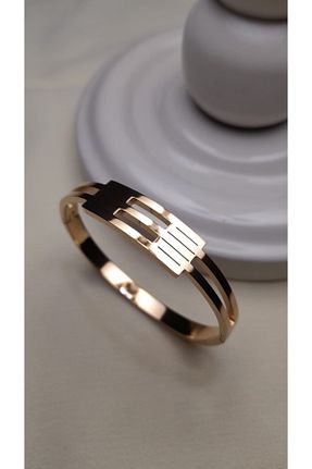 دستبند استیل (فولاد) زرد زنانه استیل (فولاد) Uzel - کد 871247821