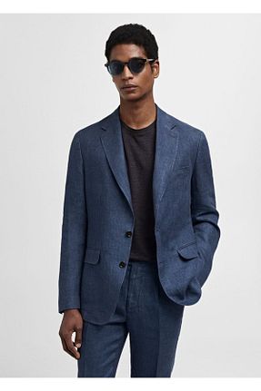 کت آبی مردانه اسلیم فیت MANGO Man - کد 806702526
