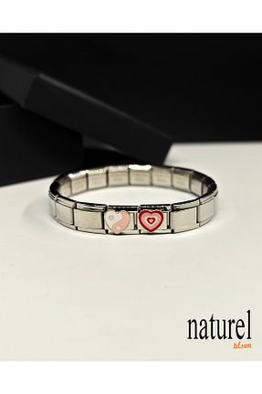 دستبند استیل (فولاد) متالیک زنانه استیل (فولاد) Naturel Tılsım - کد 753736146