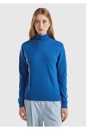 پلیور آبی زنانه ساده United Colors of Benetton - کد 848757123