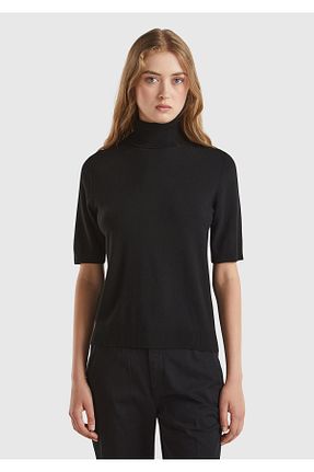 پلیور مشکی زنانه ساده United Colors of Benetton - کد 854637115
