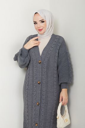 رویه حجاب طوسی زنانه رگولار Pamuk Butik - کد 878412323