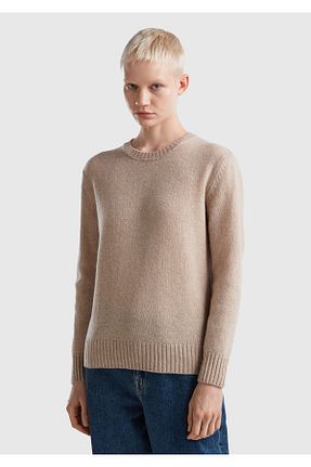 پلیور بژ زنانه ساده United Colors of Benetton - کد 78888829