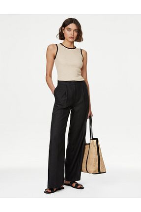بلوز بژ زنانه ساده Marks & Spencer - کد 831502330