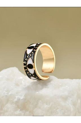 انگشتر جواهر مشکی زنانه استیل ضد زنگ Myra - کد 878437817