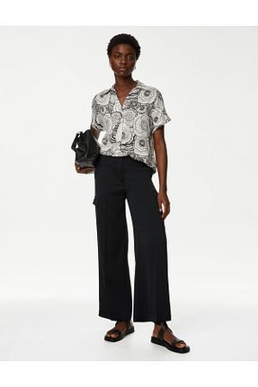 بلوز بژ زنانه طرح دار Marks & Spencer - کد 754402707