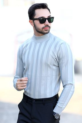 پلیور طوسی مردانه بافت دار JB John Borners - کد 866190925