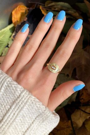 انگشتر نقره طلائی زنانه زیرکن Spossy Silver Jewelry - کد 878501607
