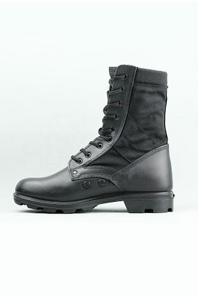 بوت / نیم بوت مشکی زنانه چرم خالص ÖZKAN - کد 31900759