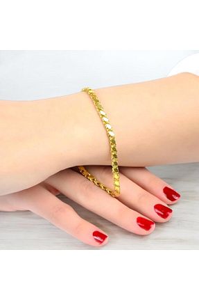 دستبند طلا زرد زنانه 14 عیار aytekgold - کد 110738970
