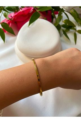 دستبند استیل (فولاد) طلائی زنانه استیل (فولاد) ayscollection - کد 878522604