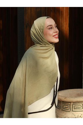 شال سبز زنانه پنبه ای Modakaşmir - کد 878532070