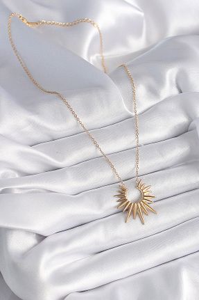 گردنبند استیل ( فولاد ) رنگی زنانه روکش طلا REKA MODA - کد 880468056