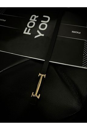 کمربند مشکی زنانه چرم مصنوعی Fiori - کد 878548550