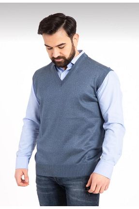 سوئیتر آبی مردانه پشمی Genel Markalar - کد 878542382