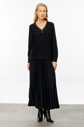 بلوز مشکی زنانه ساده Ekol - کد 858324115