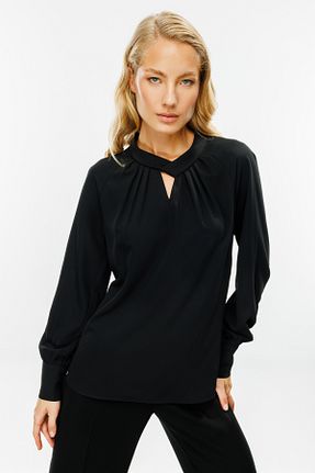 بلوز مشکی زنانه ساده Ekol - کد 859216911