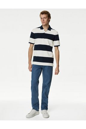 پولوشرت سرمه ای مردانه پنبه ای Marks & Spencer - کد 878579892