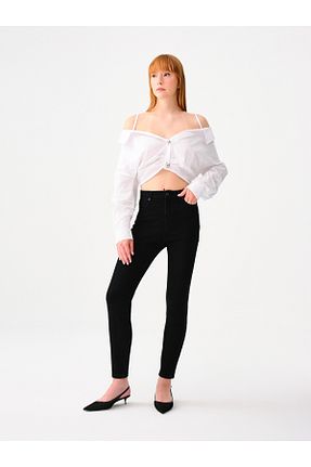شلوار جین مشکی زنانه پاچه تنگ Loft - کد 851001907