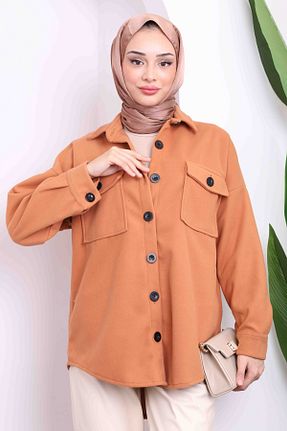 پیراهن حجاب قهوه ای زنانه رگولار İmajButik - کد 878576780