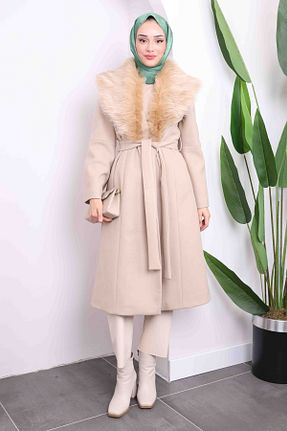 کاپشن حجاب بژ زنانه مخلوط پلی استر İmajButik - کد 878586010