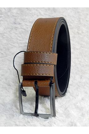 کمربند قهوه ای مردانه چرم مصنوعی Shine Leather - کد 878603866
