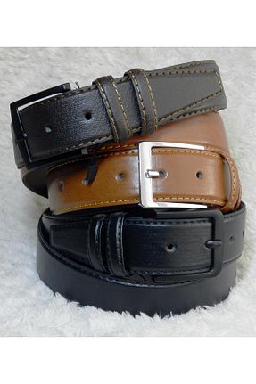 کمربند رنگی مردانه چرم مصنوعی Shine Leather - کد 878601595