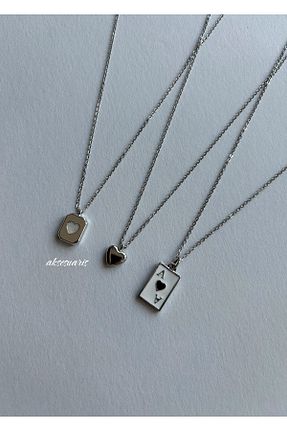 گردنبند جواهر طوسی زنانه استیل ضد زنگ aksesuaris - کد 878621218