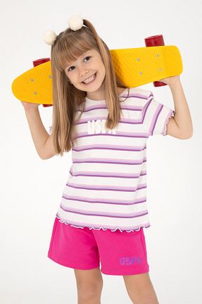 تیشرت طوسی بچه گانه یقه دوچرخه U.S. Polo Assn. - کد 849049063