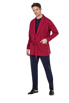 ست لباس راحتی زرشکی مردانه ساده Pierre Cardin - کد 878668223