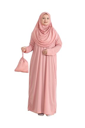 ست بالاتنه و پائین تنه حجاب صورتی زنانه اورسایز Modish Group - کد 878670879
