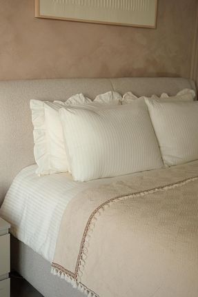 روتختی دونفره بژ پنبه ای NEEDLE - کد 878691896