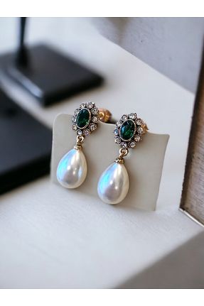 گوشواره مروارید سبز FAYRA ACCESSORIES - کد 878783194