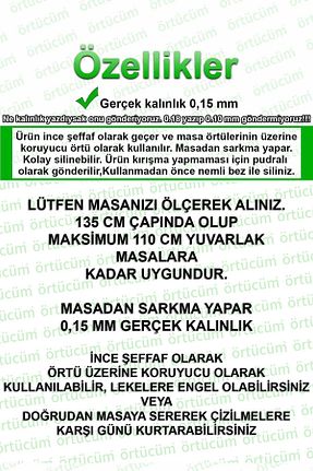 رومیزی سفید نایلون Örtücüm - کد 878909097