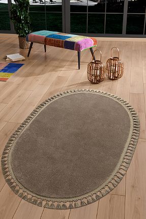 فرش قهوه ای قابل شستشو KEVLİNE - کد 810544458