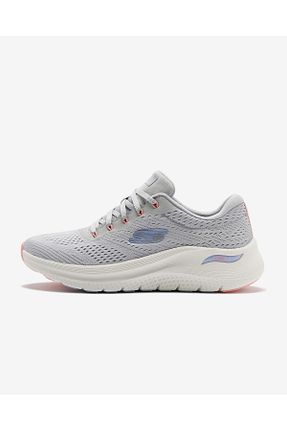 کفش اسنیکر طوسی زنانه بند دار Skechers - کد 803383378