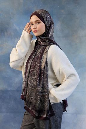 شال بنفش زنانه پنبه پلی استر İpekhan - کد 878837585