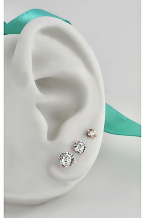 گوشواره نقره بژ زنانه 925 عیار jelux silver - کد 878837757