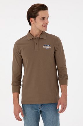 سوئیشرت خاکی مردانه ساده U.S. Polo Assn. - کد 878904921