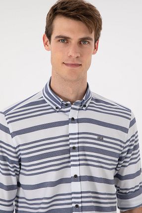 پیراهن سرمه ای مردانه یقه دکمه دار U.S. Polo Assn. - کد 878909114