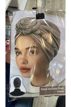 دستمال گردن بژ زنانه پنبه ای MODA - کد 878958377