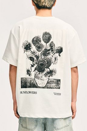 سوئیشرت سفید مردانه چاپی Pull & Bear - کد 878950520