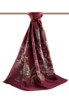 شال زرشکی زنانه Medine İpeği Vissona - کد 878952696