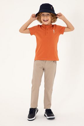 پولوشرت قهوه ای بچه گانه رگولار U.S. Polo Assn. - کد 878955709