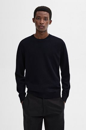 پلیور سرمه ای مردانه ساده Massimo Dutti - کد 878966187