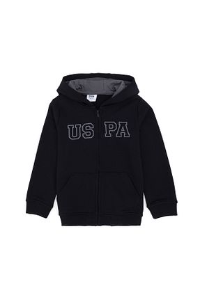 سوئیشرت مشکی بچه گانه ساده U.S. Polo Assn. - کد 879886208