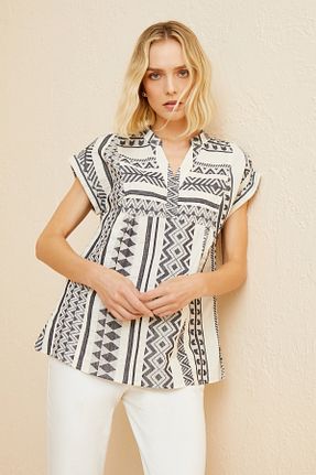 بلوز مشکی زنانه هندسی Naramaxx - کد 878962960