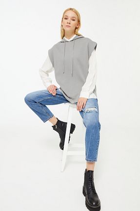 پلیور طوسی زنانه ساده Naramaxx - کد 682653398