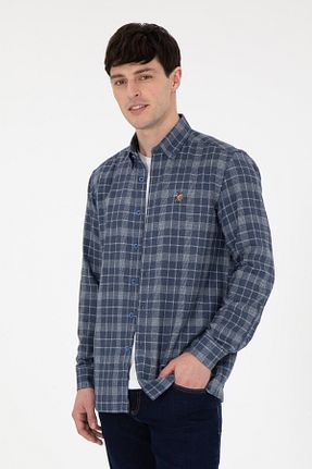 پیراهن سرمه ای مردانه یقه پیراهنی U.S. Polo Assn. - کد 878962408