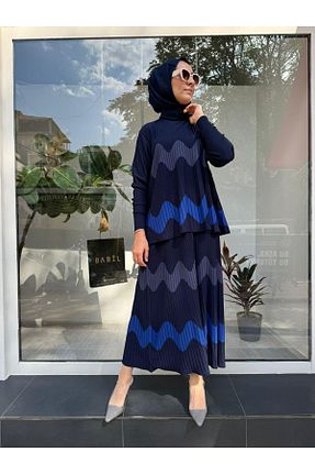 دامن حجاب سرمه ای زنانه رگولار Invee - کد 878971200